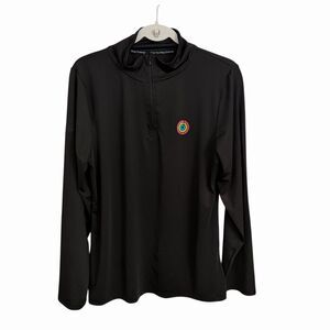 Apple logo Close Your Rings 1/4 zip Pullover Top Womens Large Employee Challenge